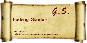 Gödény Sándor névjegykártya